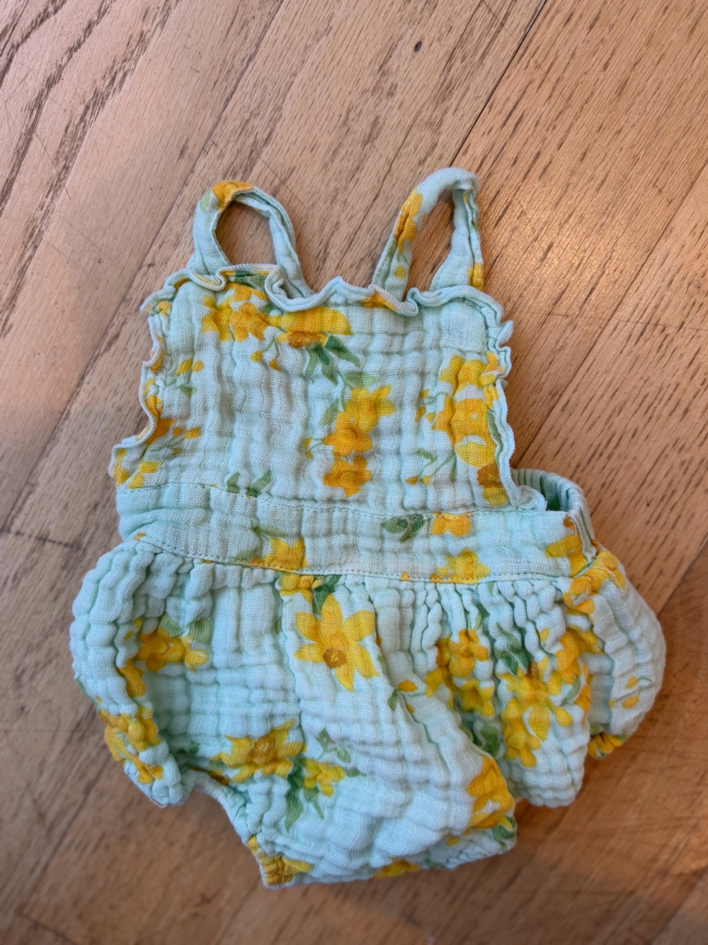 Angel Dear floral bubble romper, size 0-3 months